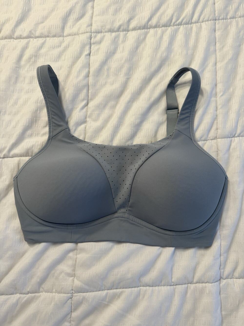 Lululemon Run Times Sports Bra High Support Prep Blue 34DD Sweat Wick Stretch
